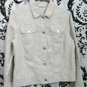 A Liz Claiborne New York Linen Crop Jacket